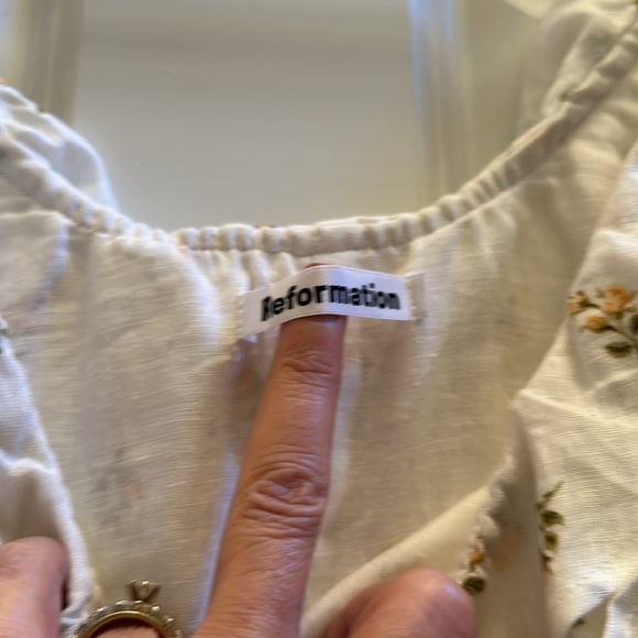 Reformation Indio linen dress in rosebud no belt - Picture 5 of 7